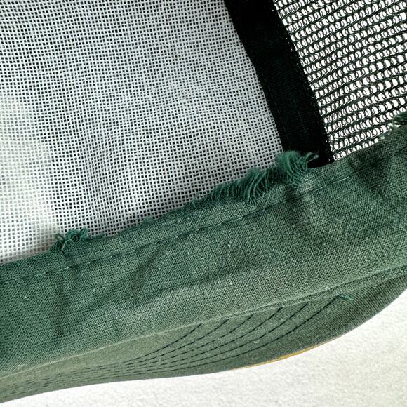 Vintage Oakland Athletics A's Hat One Size Adjustable Green Yellow Mesh Baseball - Picture 9 of 9